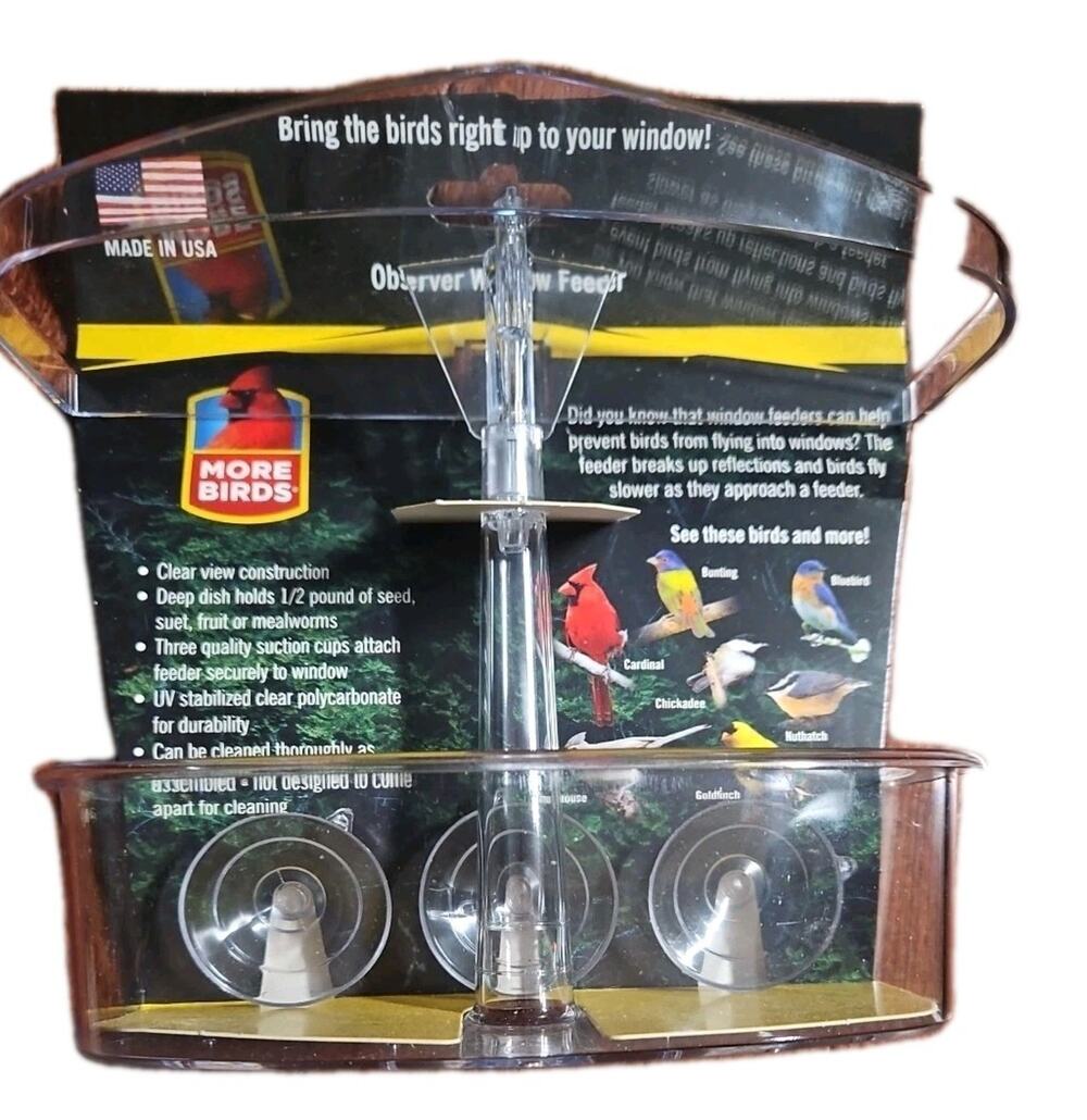 More Birds Observer Window-Mounted Bird Feeder